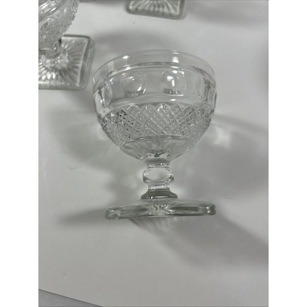 Imperial Glass‎ Ohio Clear Champagne Tall Sherbet Cup Lot 6